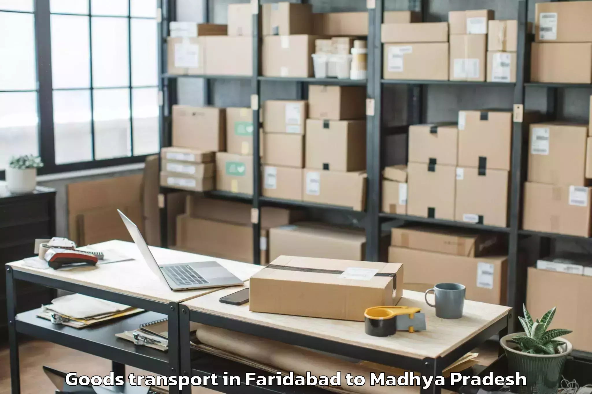 Affordable Faridabad to Khurai Goods Transport